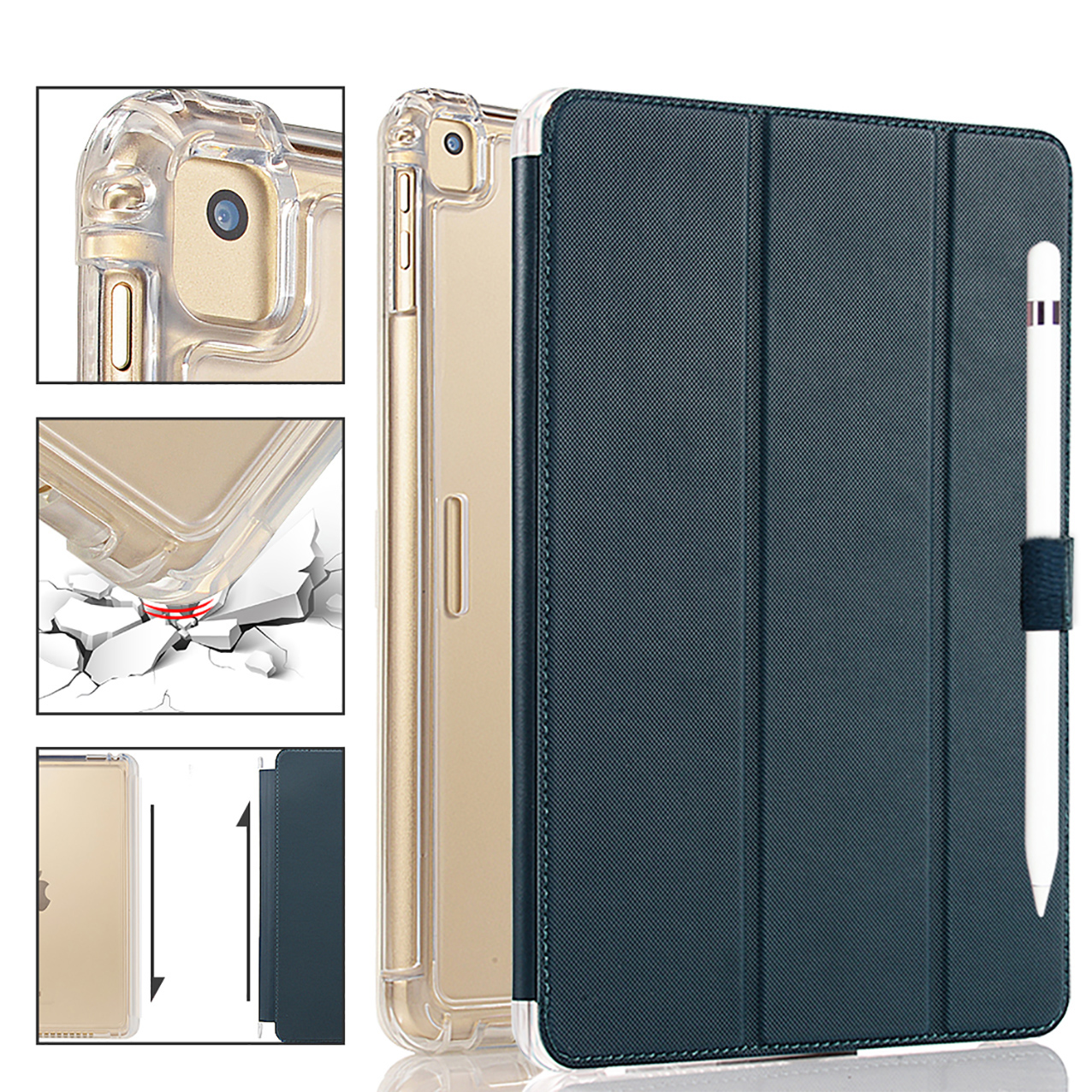 iPad 10Gen 10.9” 2023 Flip Case Translucent Frosted TPU Rugged cover